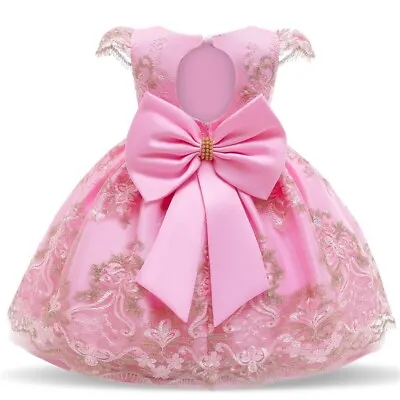 Girl Dress Lace Flower Beading Princess Dress 1-10Y Clothing Elegant Party Dress • £35.19
