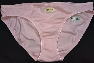 Vintage New Low Rise Bikini Panties Cotton Spandex Pink 7 36-38 • $5.99