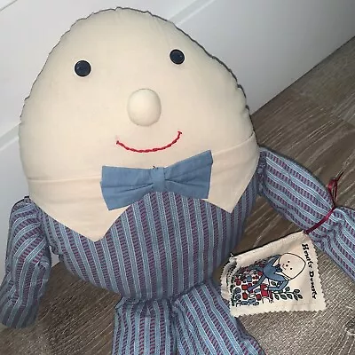 Handmade Humpty Dumpty 22” VTG 1980 Primitive Folk Art Handmade Doll W Book #2 • $29.99