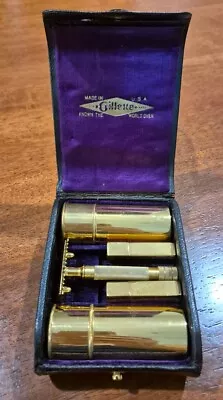 Gillette Standard Combination Travel Safety Razor Set.  Vintage 1920's • $180