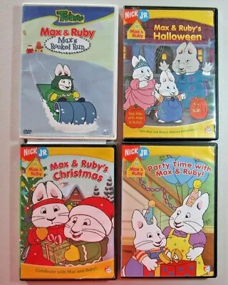 Lot Of 4 Nick Jr Max And Ruby DVDs Rocket Run Halloween Christmas Party Time • $14.99