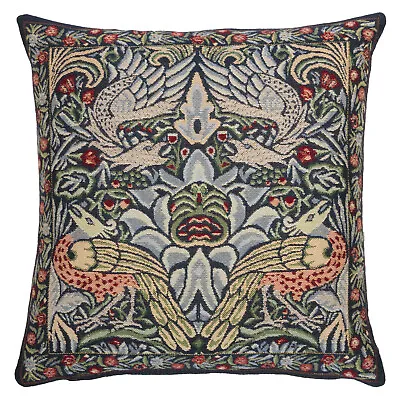 £40 • Buy William Morris Peacock And Dragon Blue Tapestry Cushion 17  Made In England
