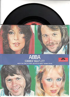 ABBA Summer Night City & Medley  PICTURE SLEEVE 7  45 Rpm BRAND NEW + Juke Strip • $37.99