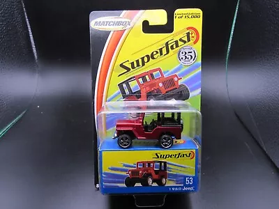 MATCHBOX SUPERFAST 1960 JEEP #53 LIMITED EDITION 1 Of 15000 - MATCHBOX '60 JEEP • $11.95