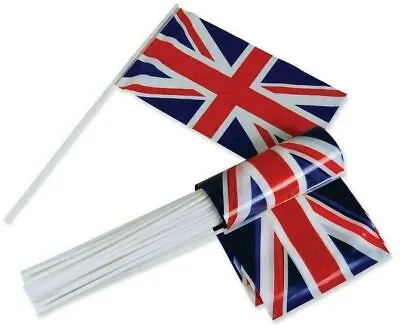 Union Jack Flags Waving Hand NEW Event Party Decor Royal King Charles Coronation • £3.49