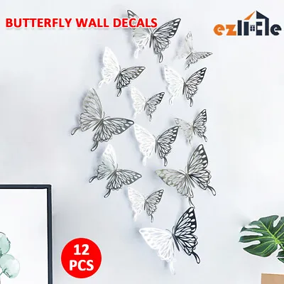 $7.59 • Buy 3D Butterfly Wall Stickers Mix Colourful Room DIY Decal Removable Art Decoration