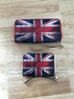 Vintage Retro Purse Wristlet Ladies Wallet Flags With Union Jack In Them • £8.49