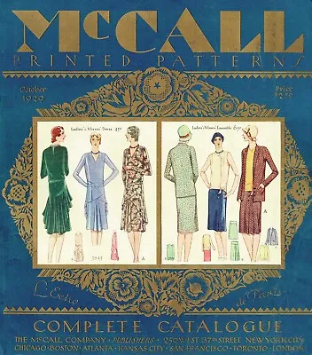 1920s Vintage Sewing Pattern McCall Counter Catalog 1929 350 Page Copy On CD • $43