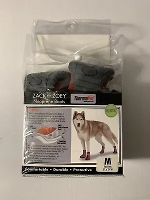 Zack & Zoey ThermaPet Neoprene Dog Boots Medium Red With Reflector Strip Puppy • $39.95