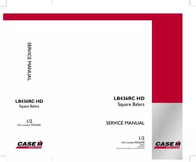 Case Ih Lb436rc High Density Square Baler Service Manual • $155