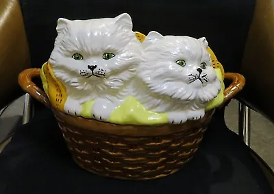 Cookie Jar Or Decorative Catch All  Cats  Ceramic • $39.95