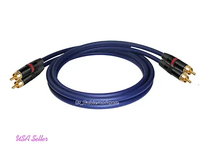 VAN DAMME Audio Twin Interconnect Neutrik Rean Phono RCA Plugs Cable 1m • $41.96