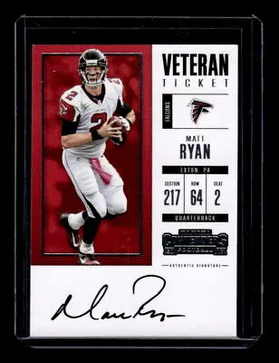 2017 Panini Contenders #386 Matt Ryan /15* SP A Auto - ROOKIE CARD • $180