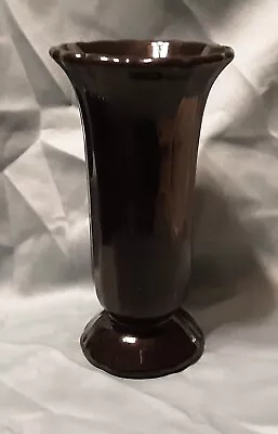 Haeger Pottery 618-05 Black Glazed Fluted Edge Vase • $12