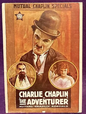 Postcard Advertising Film Charlie Chaplin The Adventurer - Unposted • £3.14