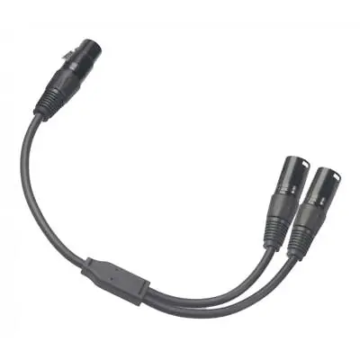 £11.86 • Buy XLR 3-Pin 1 Male To 2 Fmale Plug Y Splitter Mic DJ Cable Adaptor 30cm 12inch