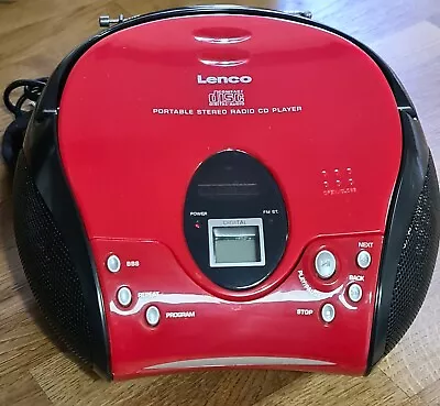 Lenco SCD-24 Red/Black Portable Stereo FM Radio CD Player  • £23.99