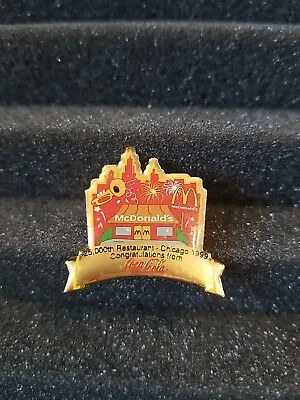 Rare Vintage McDonalds 25000th Store Chicago 1999 Coca Cola Collectible Pin  • $34.95