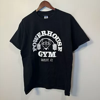 Vtg 90s Powerhouse Gym Shirt Mens XL Black Bodybuilding USA Made Weightlifting • $44.95