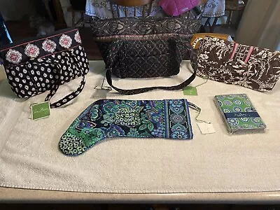 Vera Bradley Purse’s. 3 Total And A Christmas Stocking And A Pocket Folio • $130