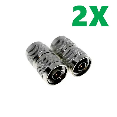 2 Pcs N-Type Male Plug To N Male Plug RF Adapter Barrel Connector 2X • $7.49