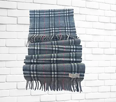 Burberry London Wool Scarf Unisex Scarf Authentic Nova Check Size 150/26cm • $89