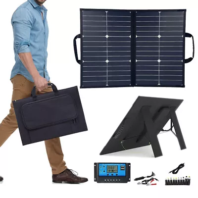 120W Watt 12V Portable Foldable Solar Panel Kit For Generator Power Station RV • $80.74