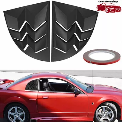 Quarter Side Window Scoop Louvers ABS SunShade Cover For Ford Mustang 1999-2004 • $40.60