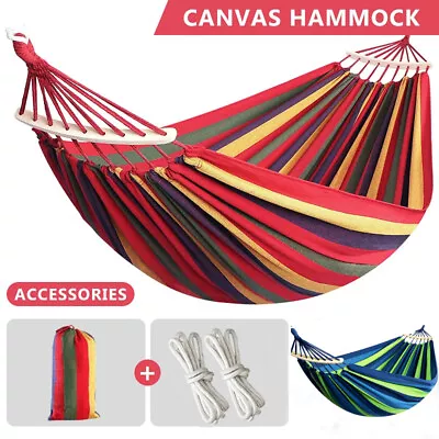 Portable Camping Hammock 2 Person Chair Bed Outdoor Hanging Swing Sleeping Gear • $15.99