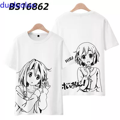 Hirasawa Yui K-ON! Anime White T-Shirts Men Women Short Sleeve Tops TEE • $22.99