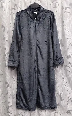 Gray Textured Chenille Soft Zip-front Nightgown Robe W/pockets~m~8-10~new** • £15.26