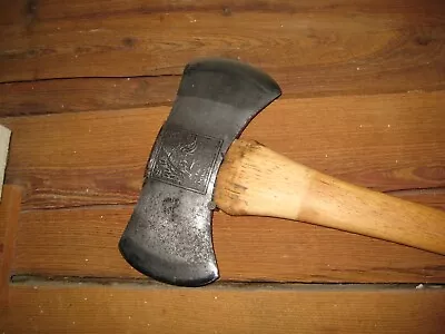 Vintage Black Raven Axe-TrueTemper-Kelly Works Axe - 1900s With Hickory Handle • $975