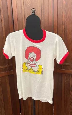 Women's Vintage Ronald McDonald White Shirt - Sz M (38-40) • $9.99