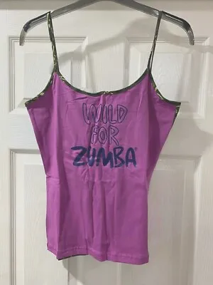 Wild For Zumba Strappy Vest Top Fitness Camo Gym Dance Size 8 10 12 14 16 S L XL • £6.99