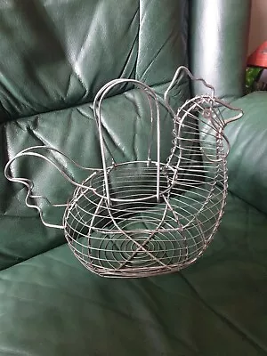 Chicken Egg Holder Hen Shaped Kitchen Eggs Storage Basket Display Rack 11  H • £8