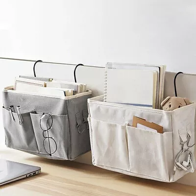 Bed Organizer Bedside Pockets Gadget Storage Holder Couch Hanging Home Bag • £5.59