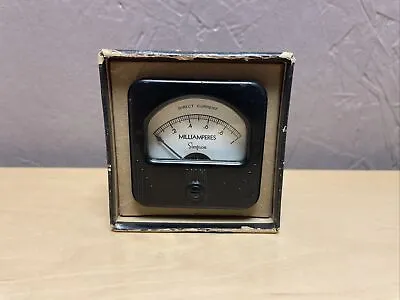 VINTAGE Simpson Millieramperes Gauge Direct Current Frequency Meter • $19.95