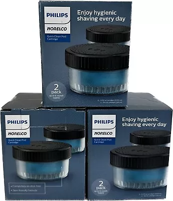 3pk Philips Norelco Quick Clean Pod Cartridge (2 Pods In Box=6pods) CC12/52 BNIB • $24.99