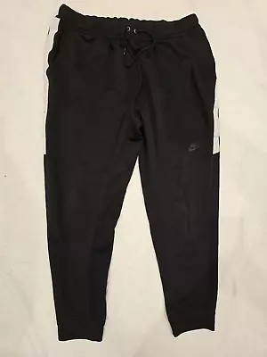 Mens XXL NIKE Black & White Cuffed Joggers / Lounge Pants / Athletic Pants • $16.95