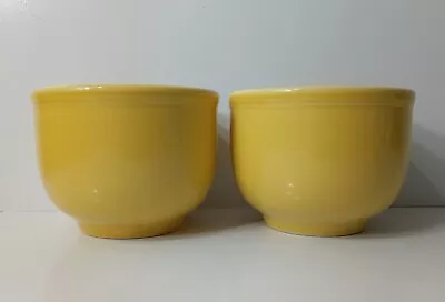 Vintage Homer Laughlin Jumbo Bowls 2 Dishes Fiesta China Yellow 16 Oz • $19.99