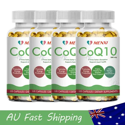 CoQ 10 Coenzyme Q10 300mg 120/240/480 Capsules Cardiovascular Heart Health • $22.88