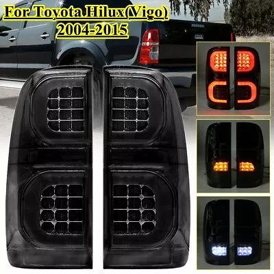 $124.69 • Buy Pair Smoked Rear LED Tail Light Lamp For Toyota Hilux Vigo SR5 2004-2015