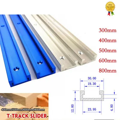 T-Track Miter Slot Slider Bar Table Saw Gauge Aluminium Alloy Woodworking Tool • £8.39
