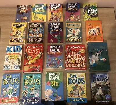 Book Bundle 20 Childrens Books Teen Fiction  Roald Dahl David Walliams Kids • £12