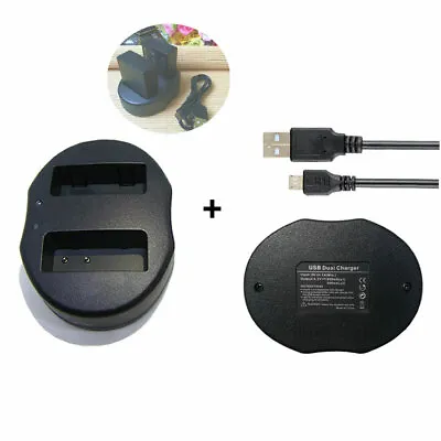 DUAL USB Battery Charger For Panasonic Lumix DMC-FZ300 DMC-FZ2000 DMC-FZ2500 • £8.39