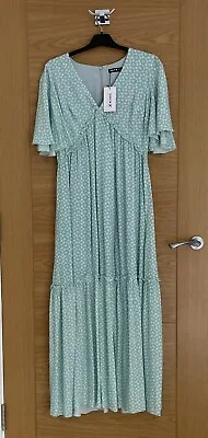 Beautiful Lined Cool Viscose Midi Maxi Dress PossibleEarly Maternity S 8 10 BNWT • £11.30