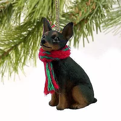 Miniature Pinscher Tiny Miniature One Christmas Ornament Tan-Black - Delightful! • $22.49