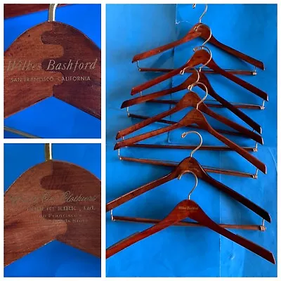 (6) Wilkes Bashford Clothes/Suit Hangers + (1) Cable Car Clothiers (7 Hangers) • $36