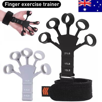 $14.14 • Buy 2PCS Gripster Grip Strengthener Finger Stretcher Hand Grip Trainer Fitness Train