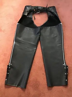 Vintage Pre-Owned Schotts Leather Motor Chaps XL  Made In USA 39” Long. • $45